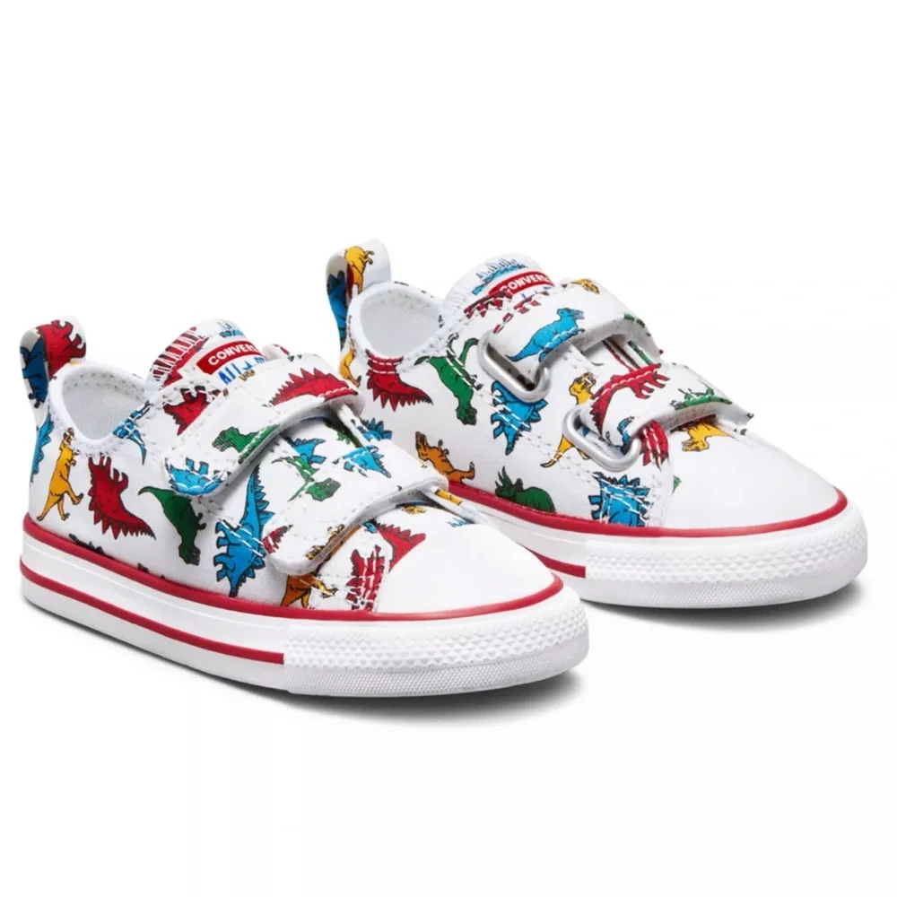 Converse Chuck Taylor All Star CTAS Boys Baby Infant Dinosaur Low Top Sneakers
